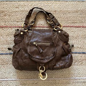 Brown Leather Shoulder Bag, Hugo Boss